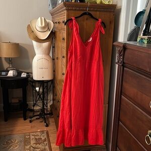 Time and Tru red  V-Neck Dress  XXXL